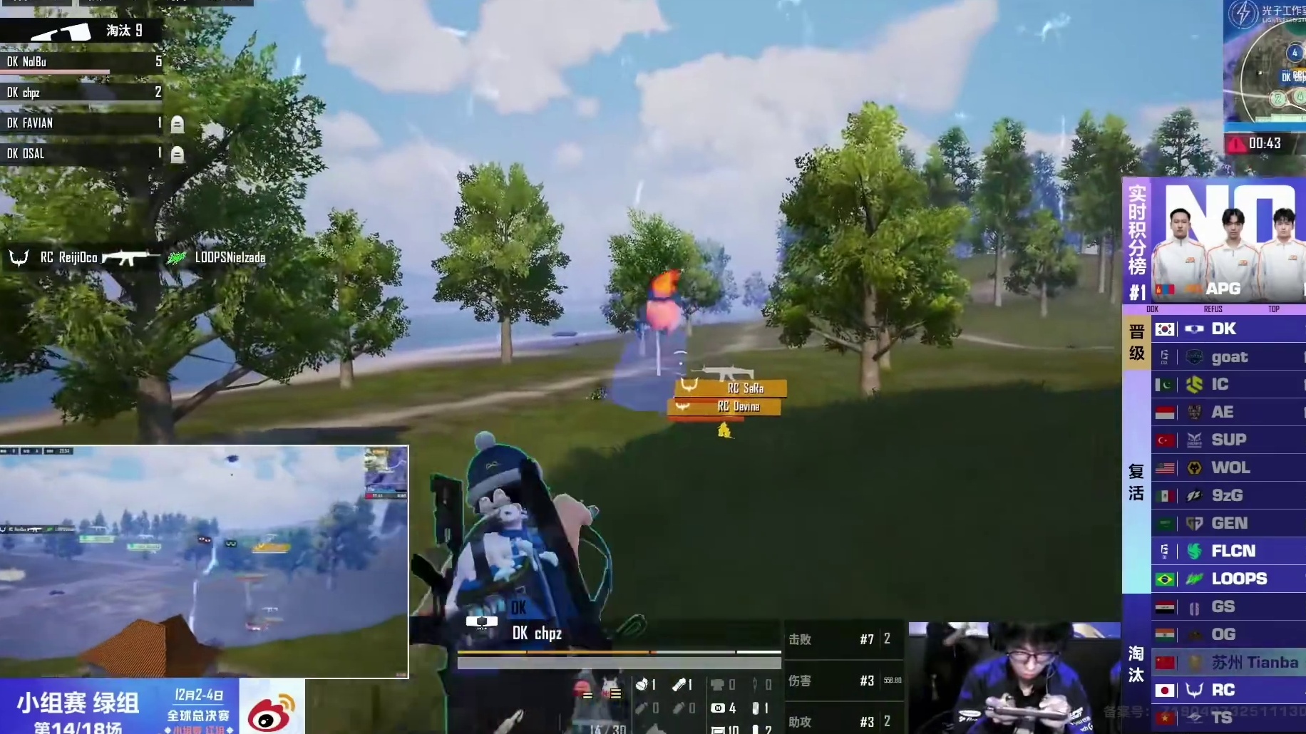 全球总决赛小组赛绿组赛程结束 APG、DK、goat以小组前三直进决赛