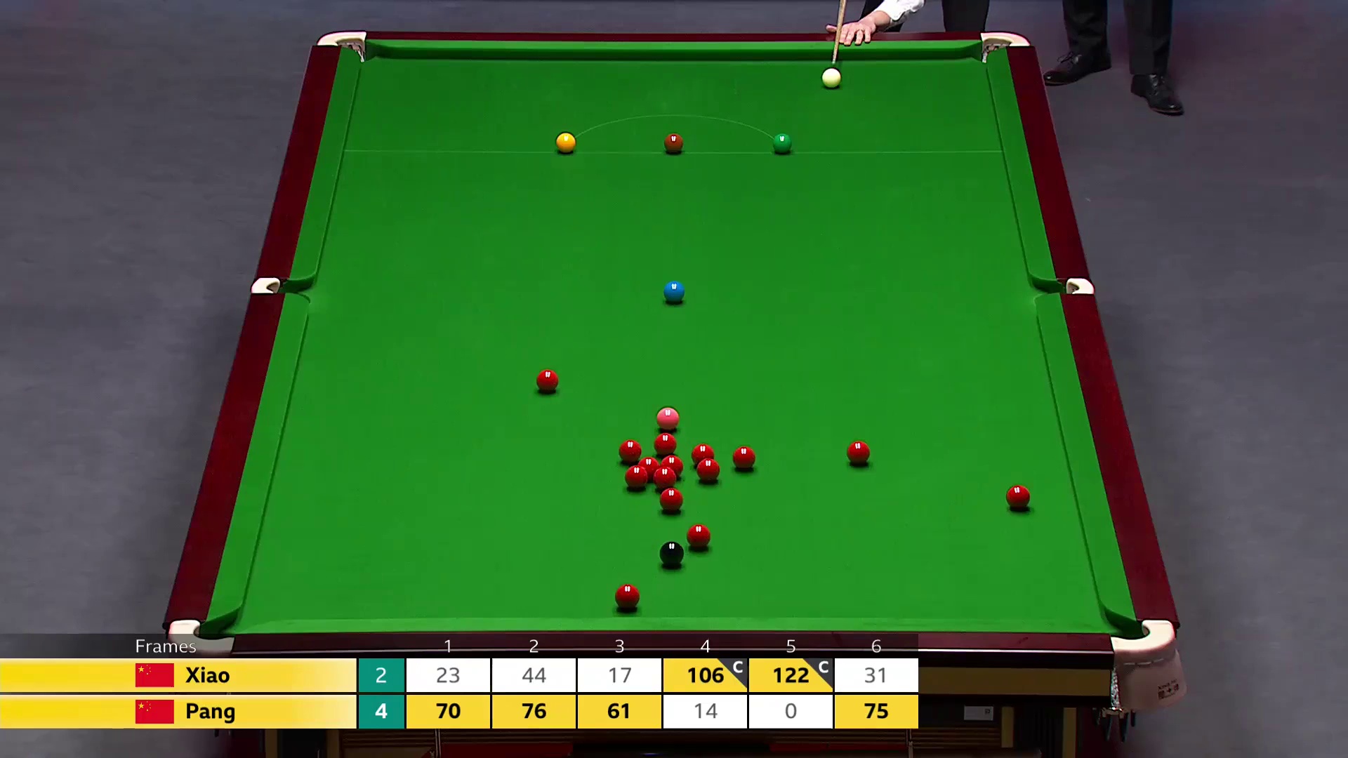 肖国栋VS庞俊旭 2025斯诺克英国锦标赛正赛 第七局