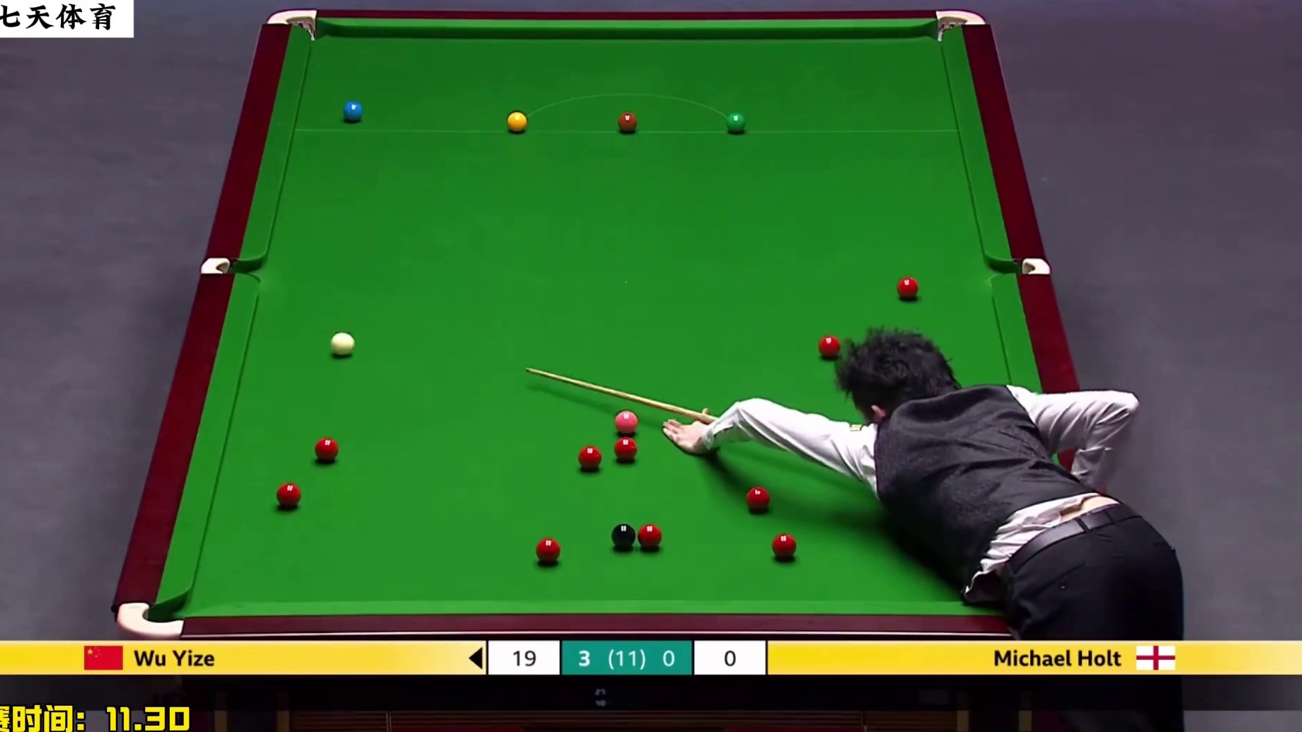 2025英锦赛：吴宜泽爆抽一杆天女散花，4:0梦幻开局打懵对手