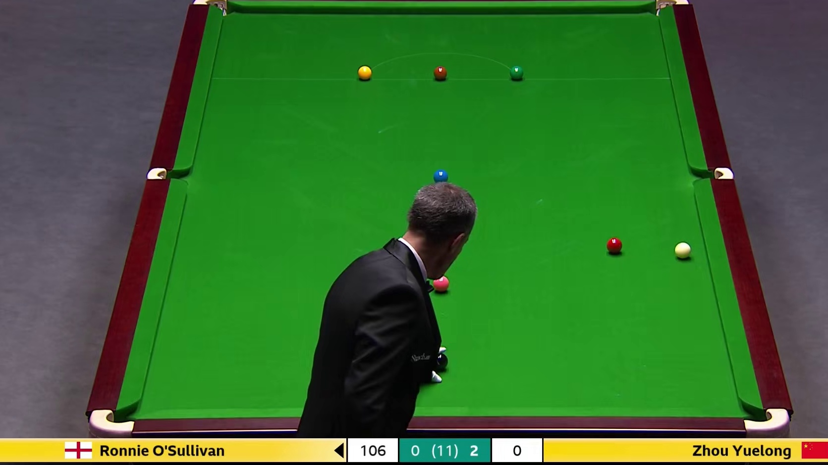 2025斯诺克英锦赛！奥沙利文VS周跃龙
