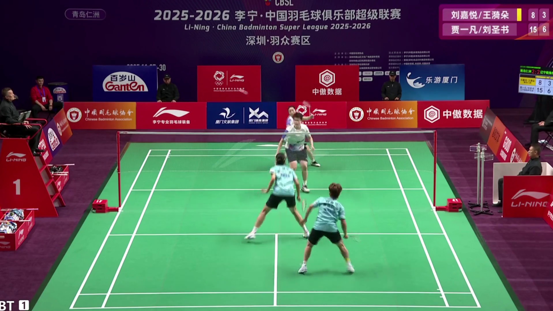 刘王组合加强发球和接发球，凡书组合精准的变线和突击得分，以16-14险胜