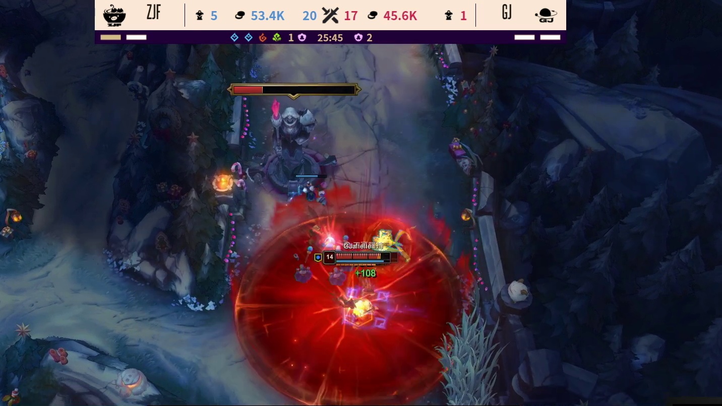 【第二局】刚子带线被亚恒大炮，jz小炮赶来拿下击杀