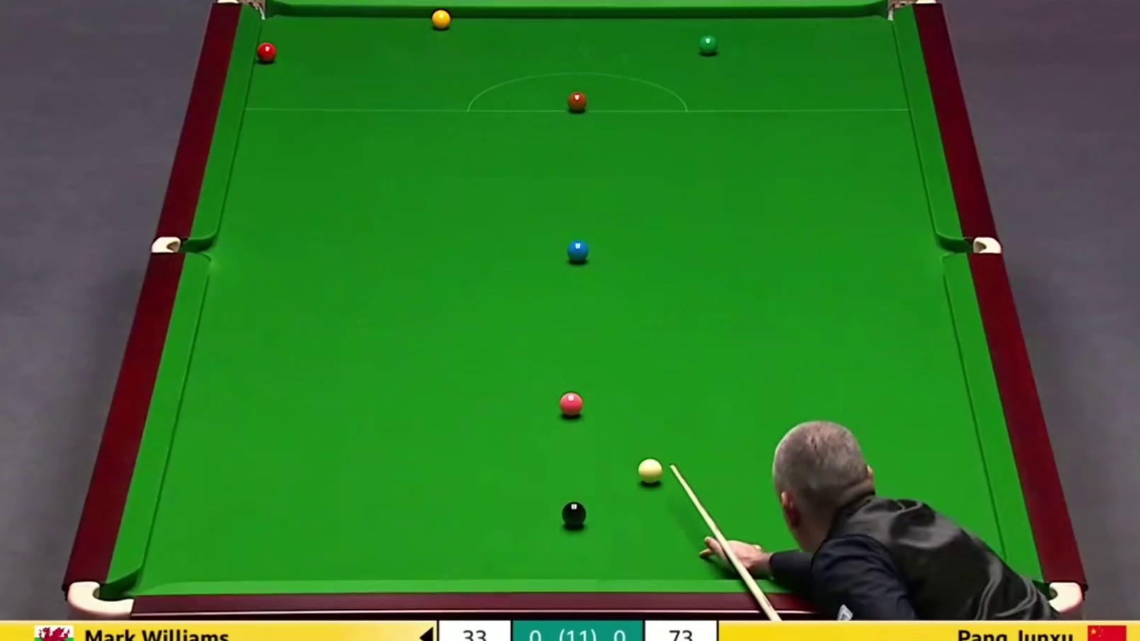 2025斯诺克英国锦标赛；威廉姆斯vs庞俊旭