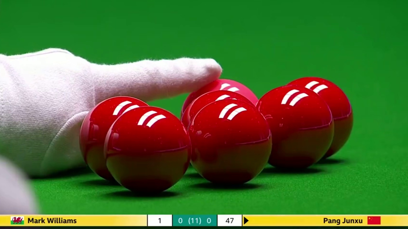 2025斯诺克英国锦标赛：威廉姆斯vs庞俊旭