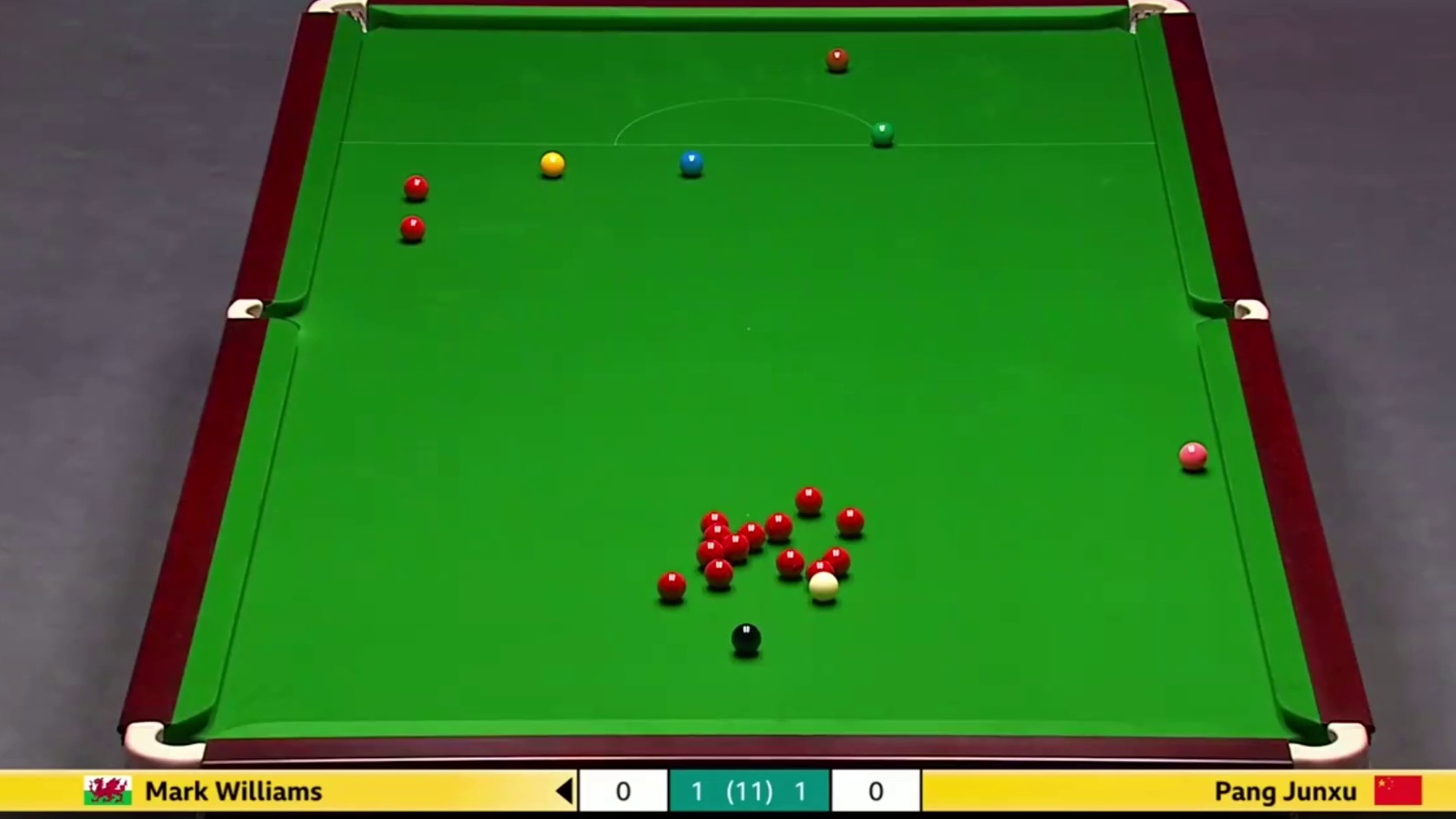 2025斯诺克英国锦标赛；威廉姆斯vs庞俊旭