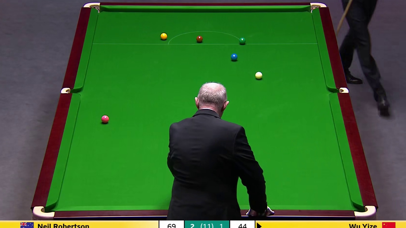 2025斯诺克英锦赛，16进8,吴宜泽VS罗伯逊， 第4局下！