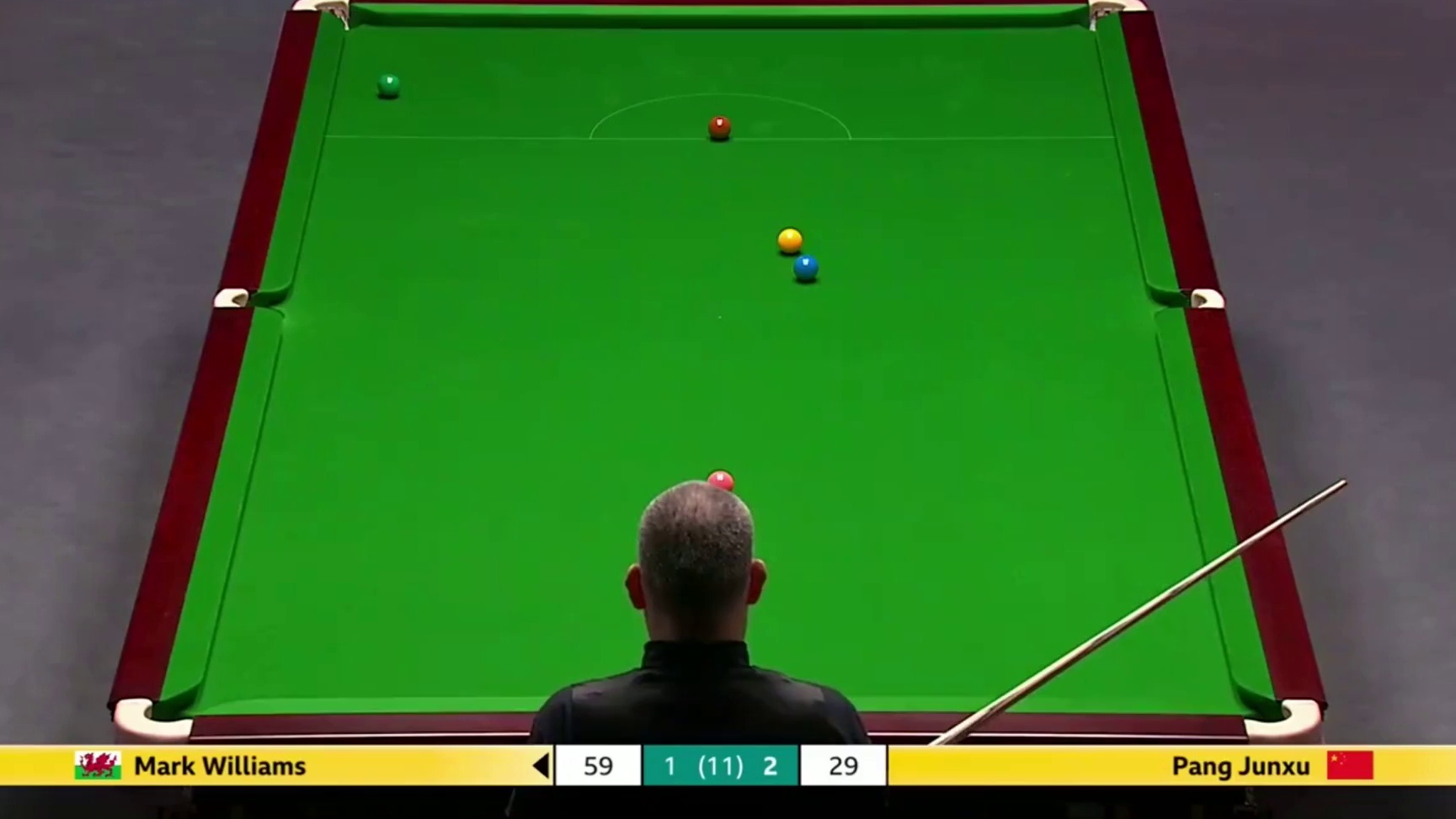 2025斯诺克英国锦标赛；威廉姆斯vs庞俊旭
