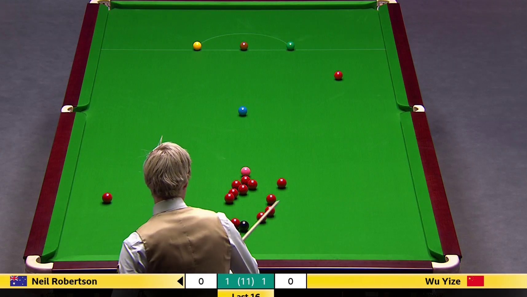 吴宜泽VS尼尔·罗伯逊 2025斯诺克英国锦标赛正赛 第三局