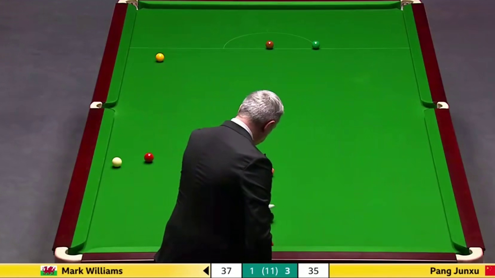 2025斯诺克英国锦标赛；威廉姆斯vs庞俊旭