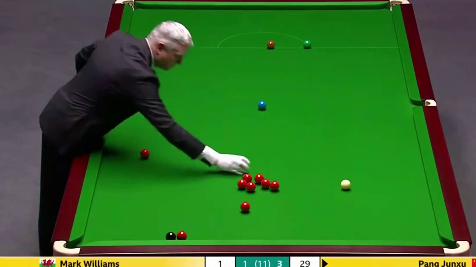 2025斯诺克英国锦标赛；威廉姆斯vs庞俊旭