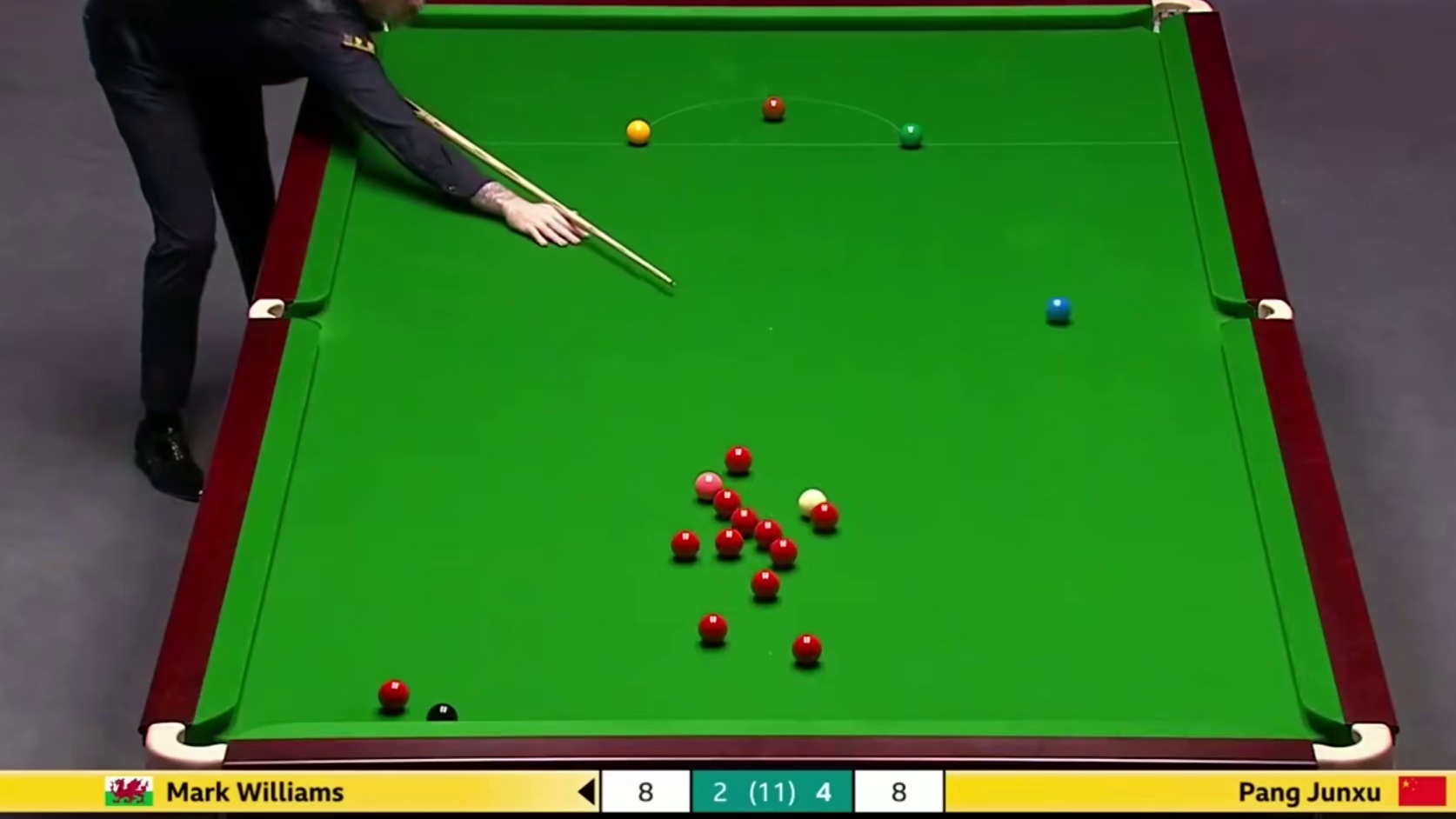 2025斯诺克英国锦标赛：威廉姆斯vs庞俊旭