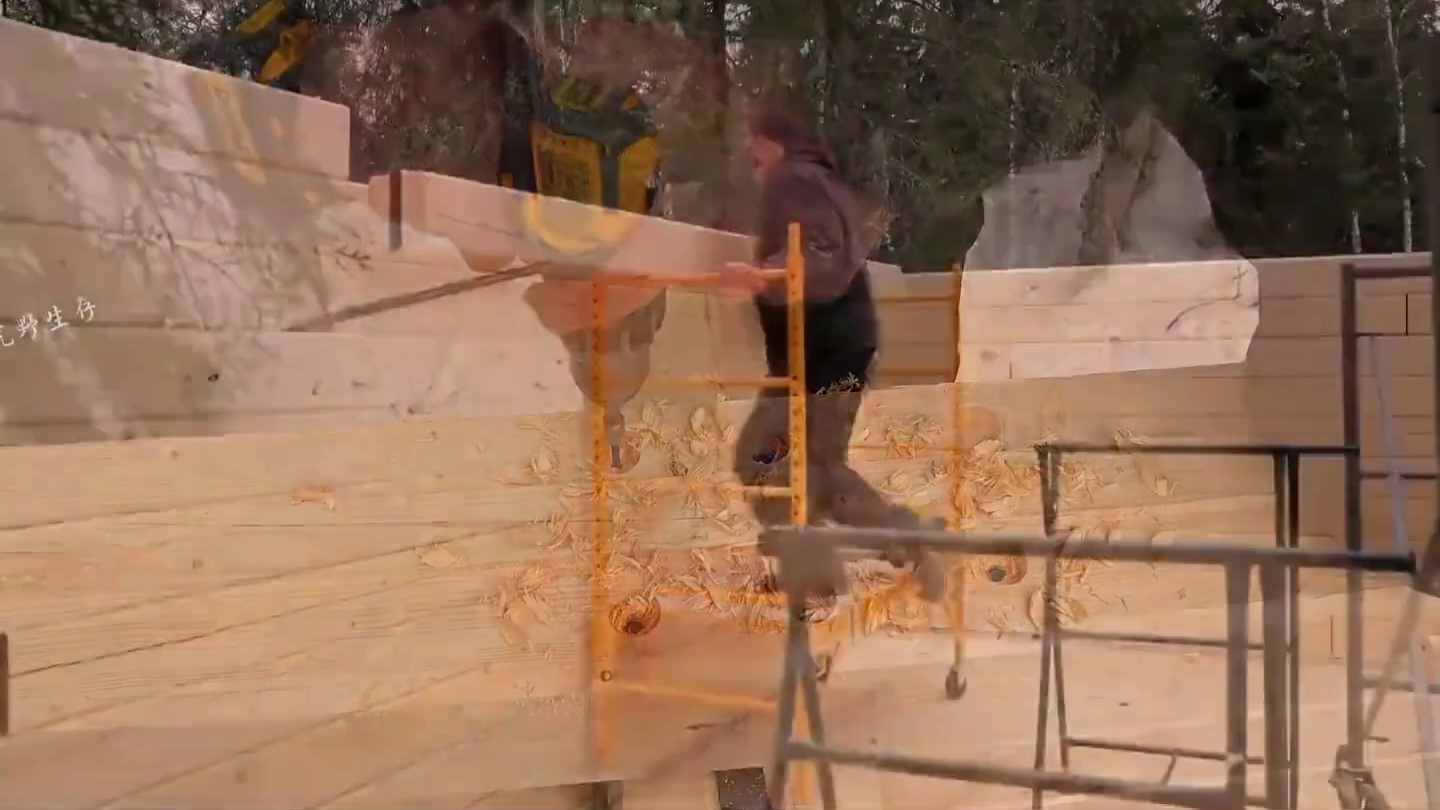 究竟是多舒服的庇护所，才能让男人在阿拉斯加住上一个冬天！ #木屋别墅 #木屋建造 #荒野建造