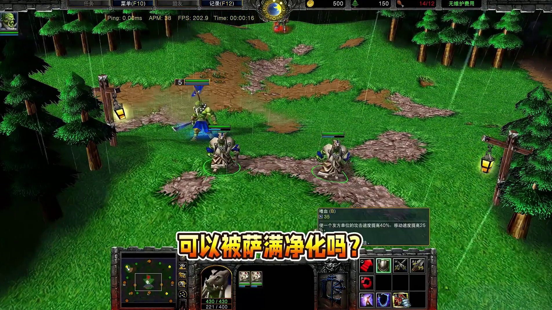 萨满可以净化开了无敌的英雄吗？ 魔兽争霸3知识问答#魔兽争霸3 #Bcup #bbc #张宏圣#ma