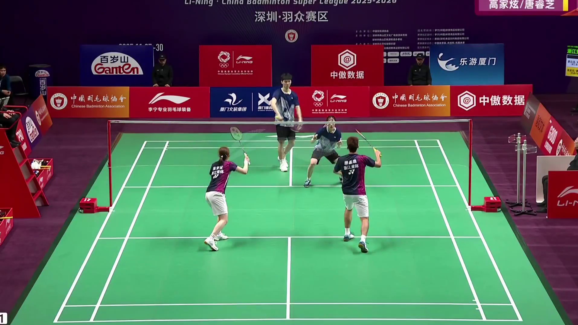 炫芝组合出色的应变能力，通过加强后场进攻和网前封网，成功限制了廖吴组合的发挥