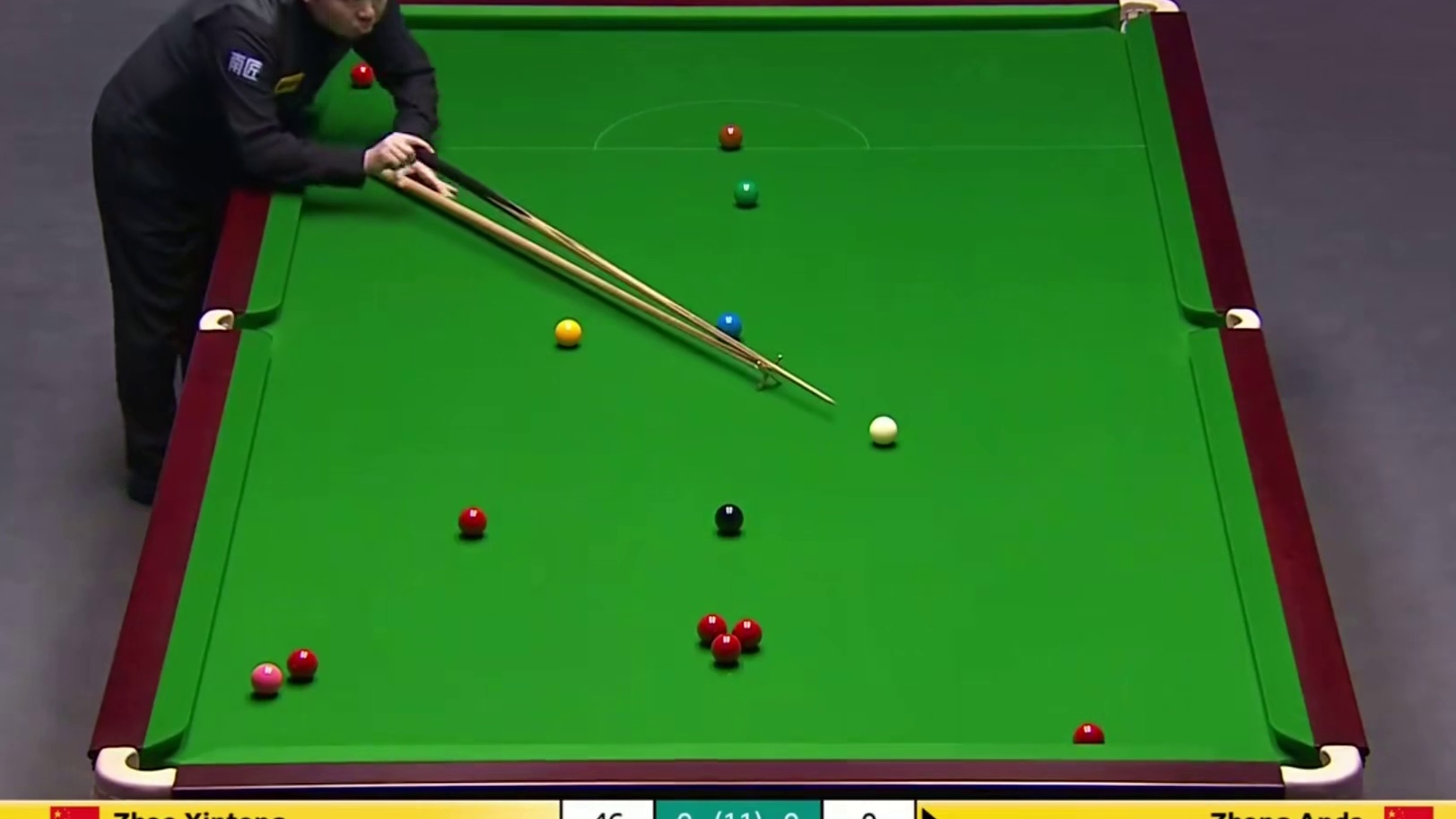 2025斯诺克英国锦标赛；张安达vs赵心童