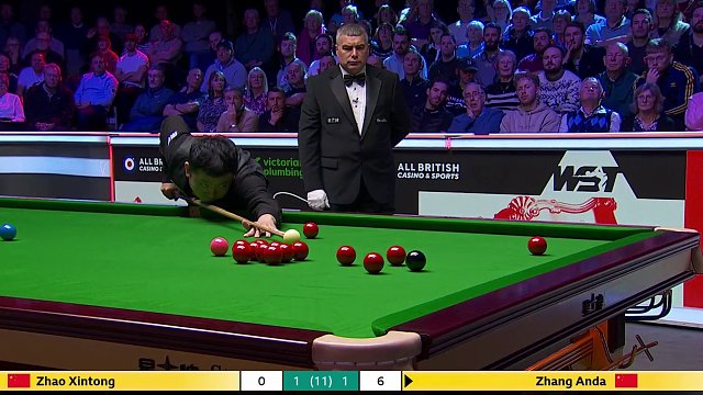 2025斯諾克英錦賽！16進8 ，趙心童VS張安達，第三局