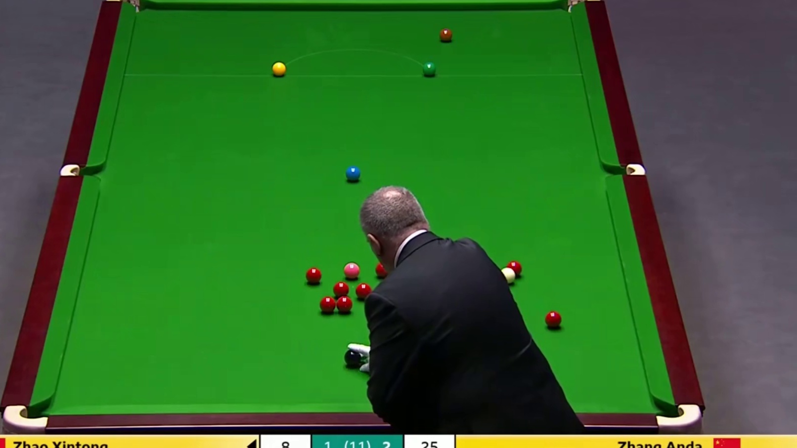 2025斯诺克英国锦标赛：张安达vs赵心童