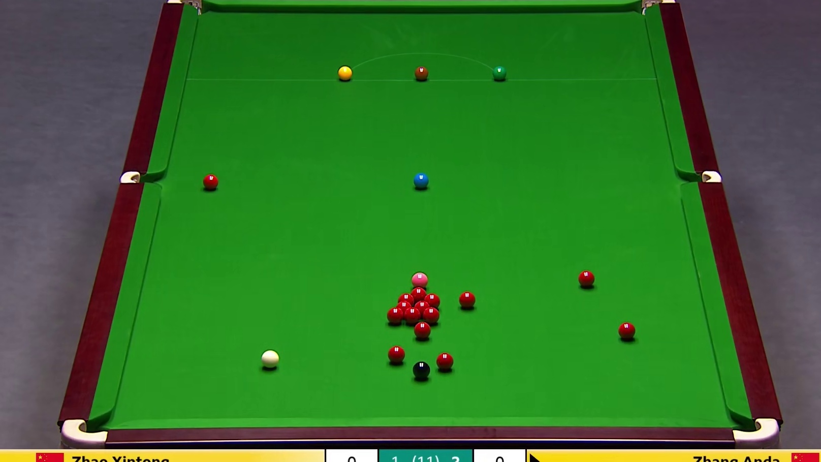 2025斯诺克英锦赛！16进8，赵心童VS张安达，第四局上