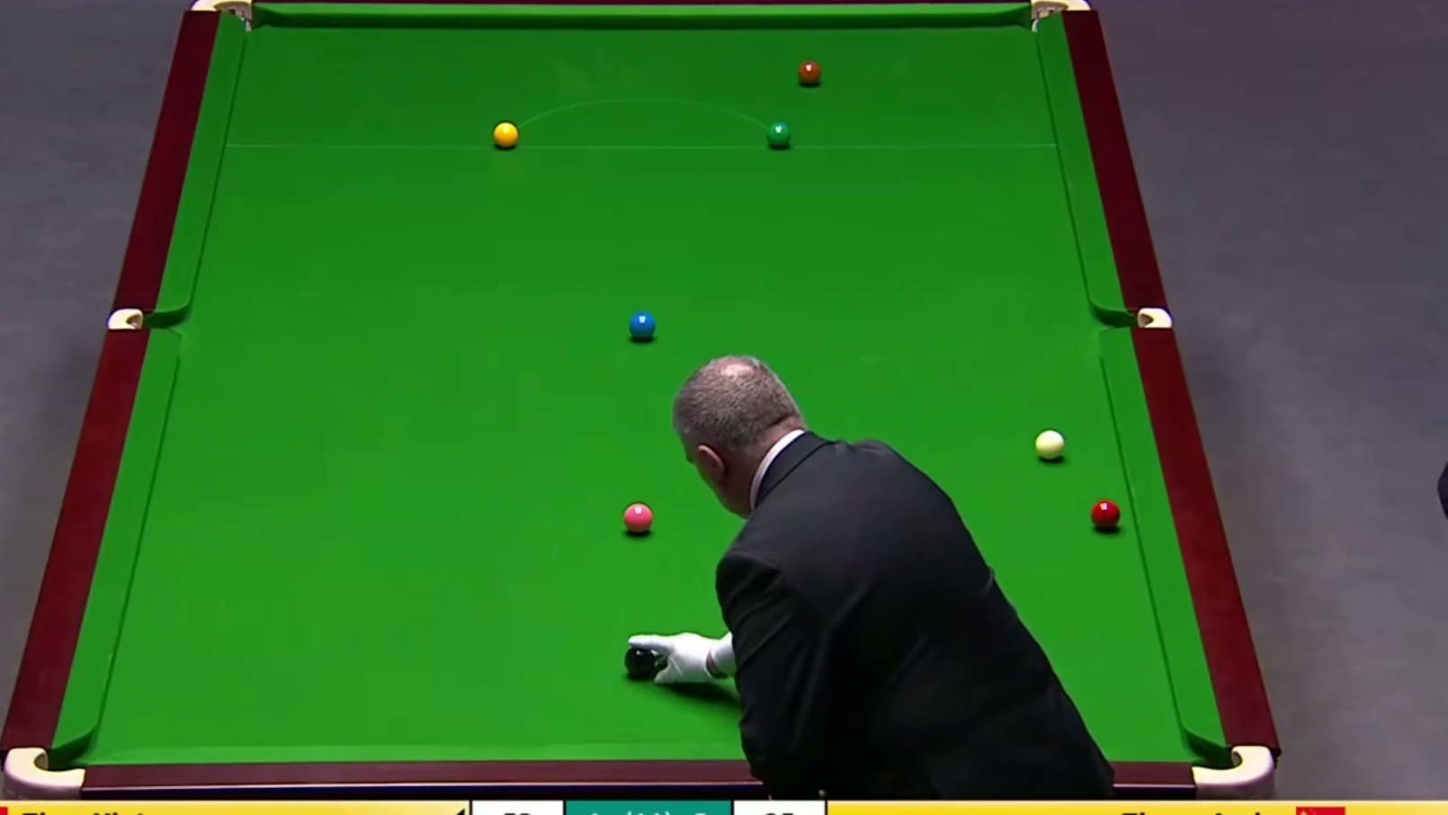 2025斯诺克英国锦标赛；张安达vs赵心童