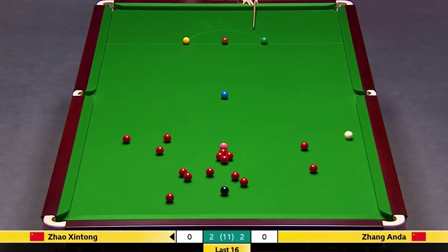 2025斯诺克英锦赛！16进8 ，赵心童VS张安达，第五局上