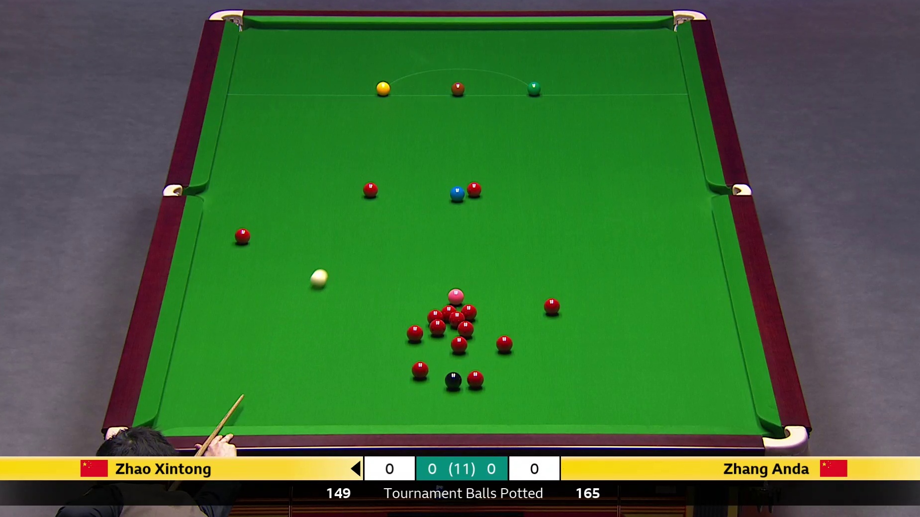 张安达 vs 赵心童 2025斯诺克英国锦标赛正赛 第一局