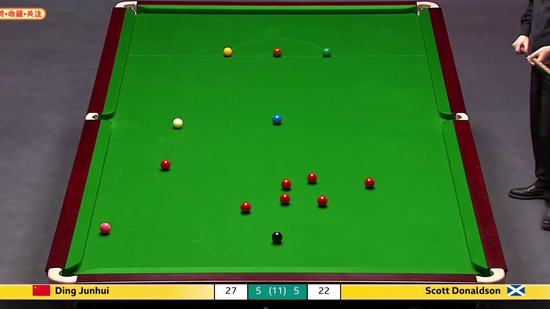 丁俊晖6-5唐纳森，决胜局力抗重压破百，霸气晋级英锦赛8强！