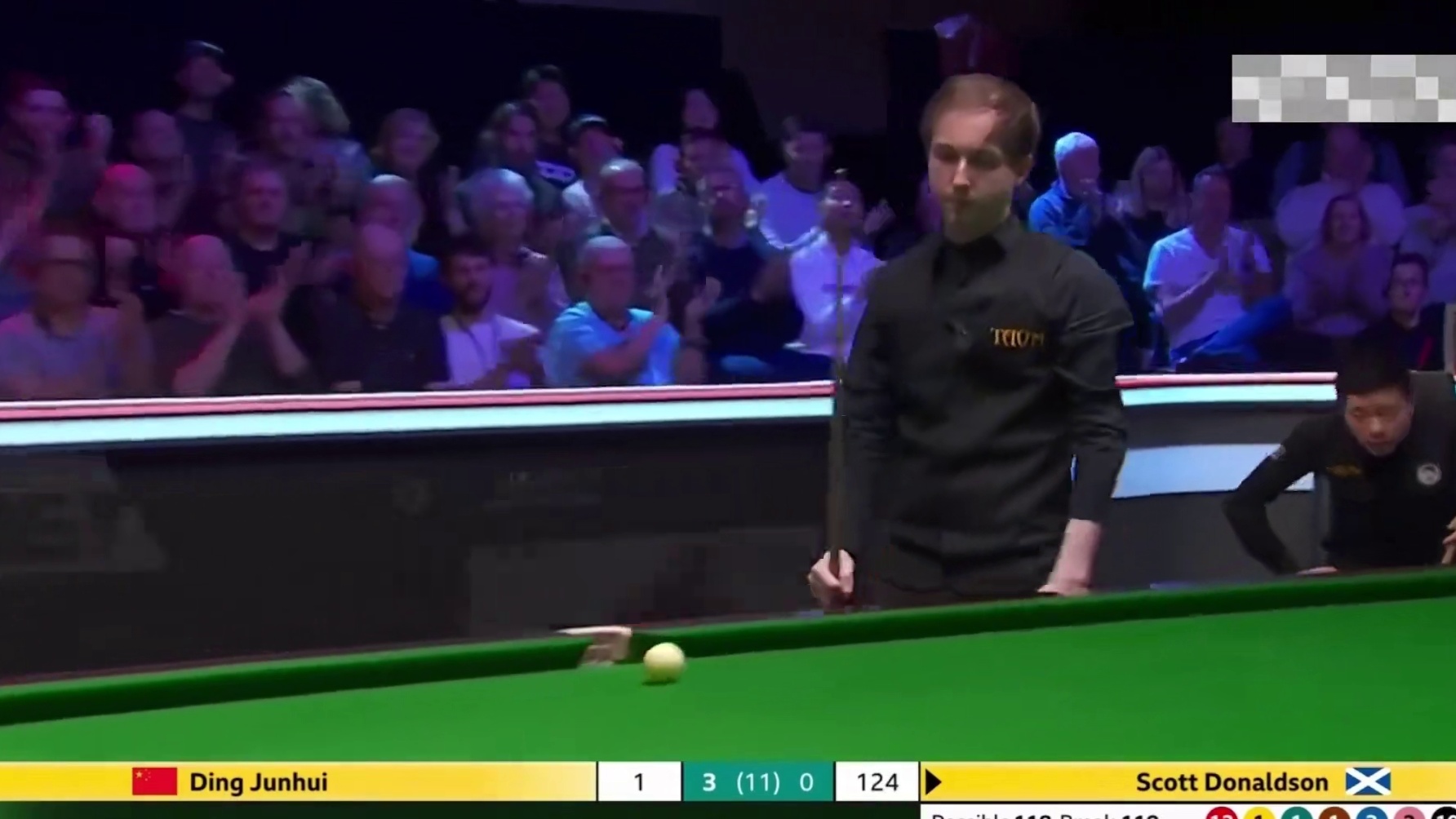 2025斯诺克英锦赛二轮，丁俊晖3:1半场领先唐纳森！#斯诺克 #丁俊晖 #斯诺克英锦赛