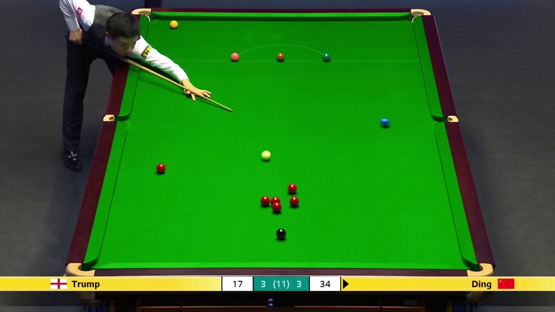 英国锦标赛，丁俊晖横扫特鲁姆普，上演极限破百！