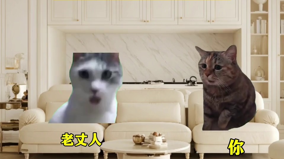 当你第一次见老丈人时 #猫meme