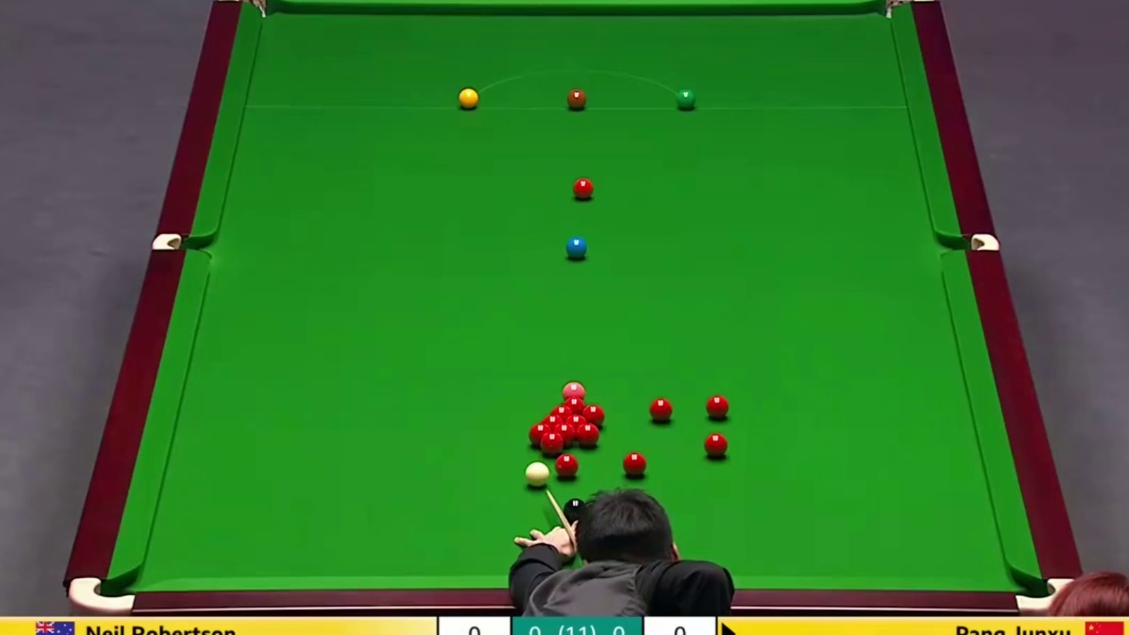 2025斯诺克英国锦标赛：庞俊旭vs罗伯逊