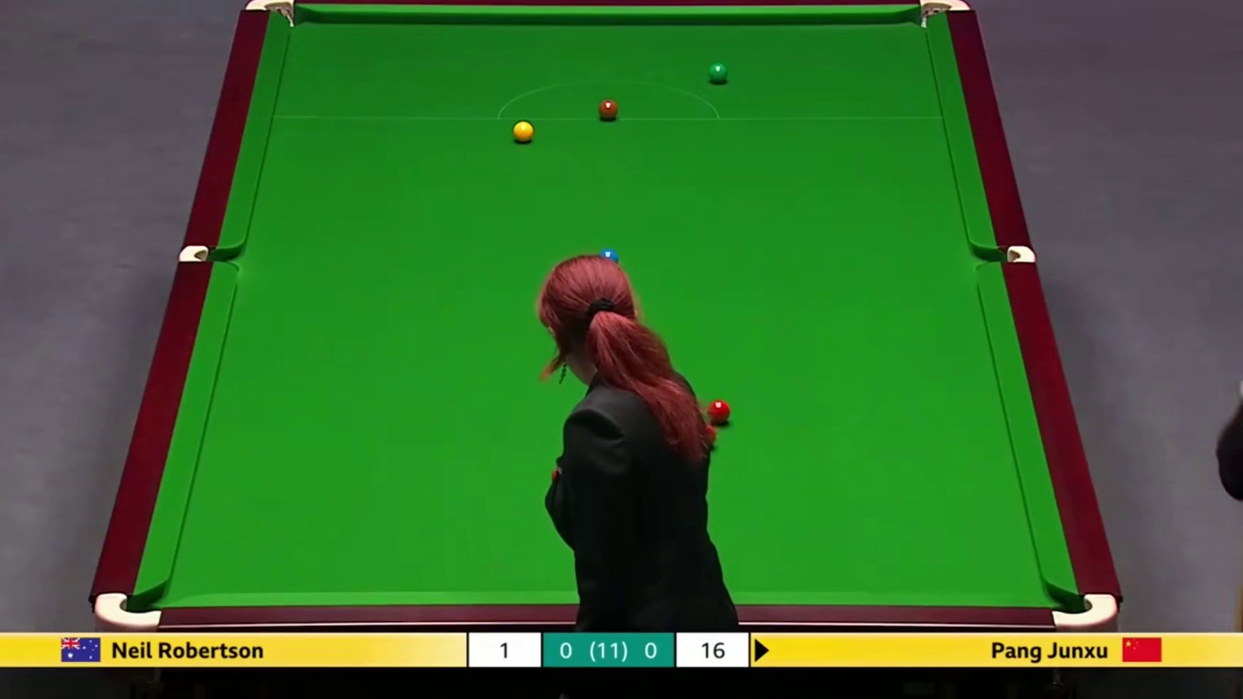 2025斯诺克英国锦标赛：庞俊旭vs罗伯逊