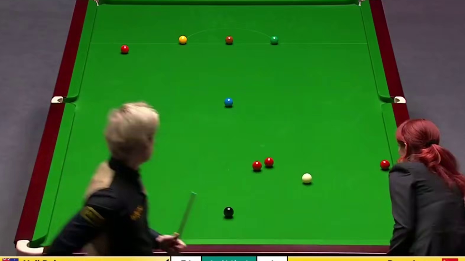 2025斯诺克英国锦标赛：庞俊旭vs罗伯逊