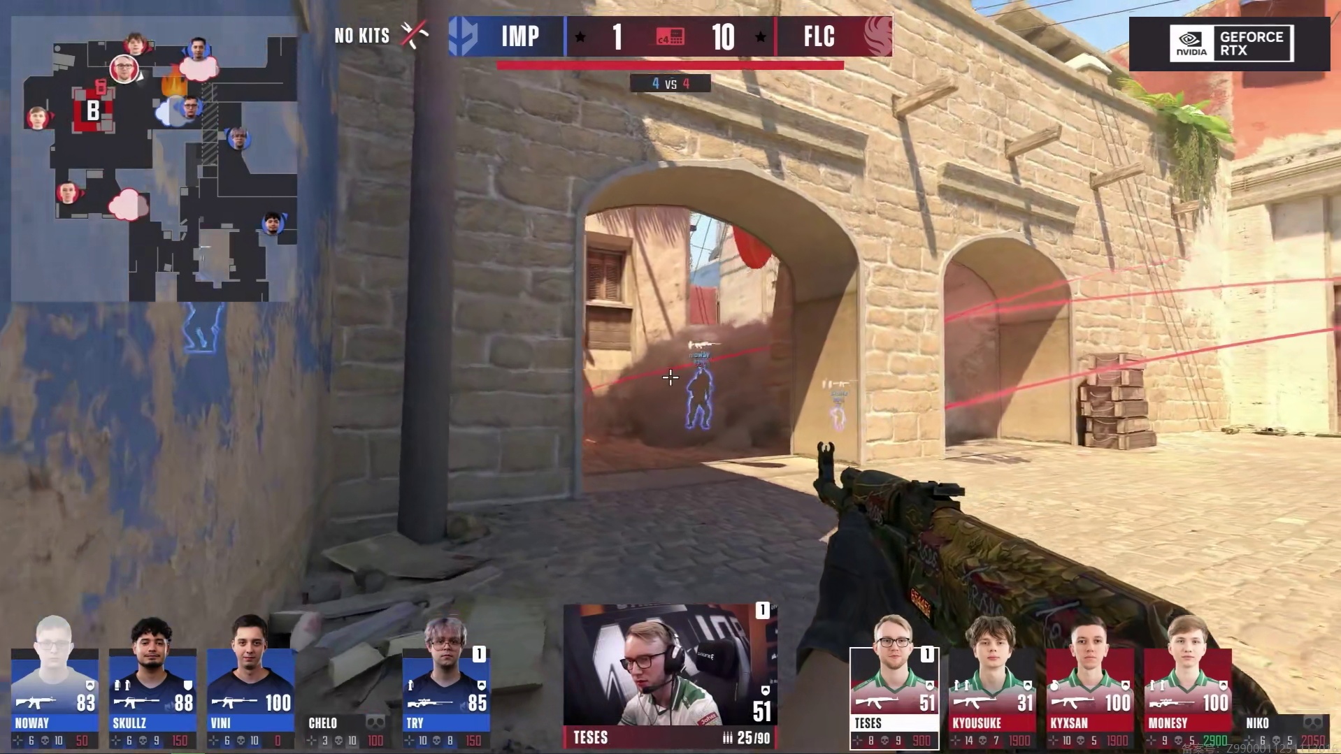 Kyousuke化身人形炮台，二楼完美弹道控制三杀