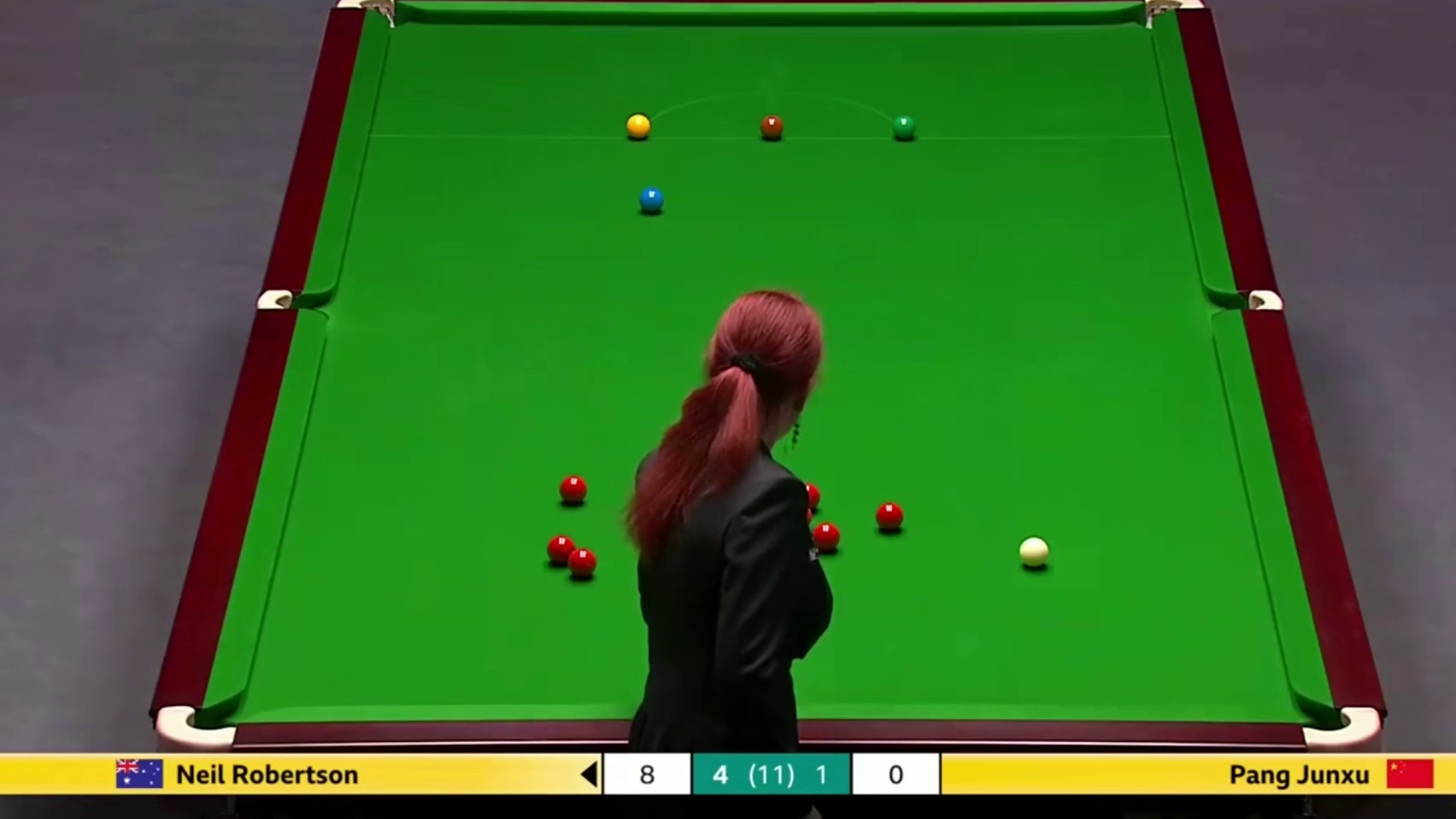 2025斯诺克英国锦标赛：庞俊旭vs罗伯逊
