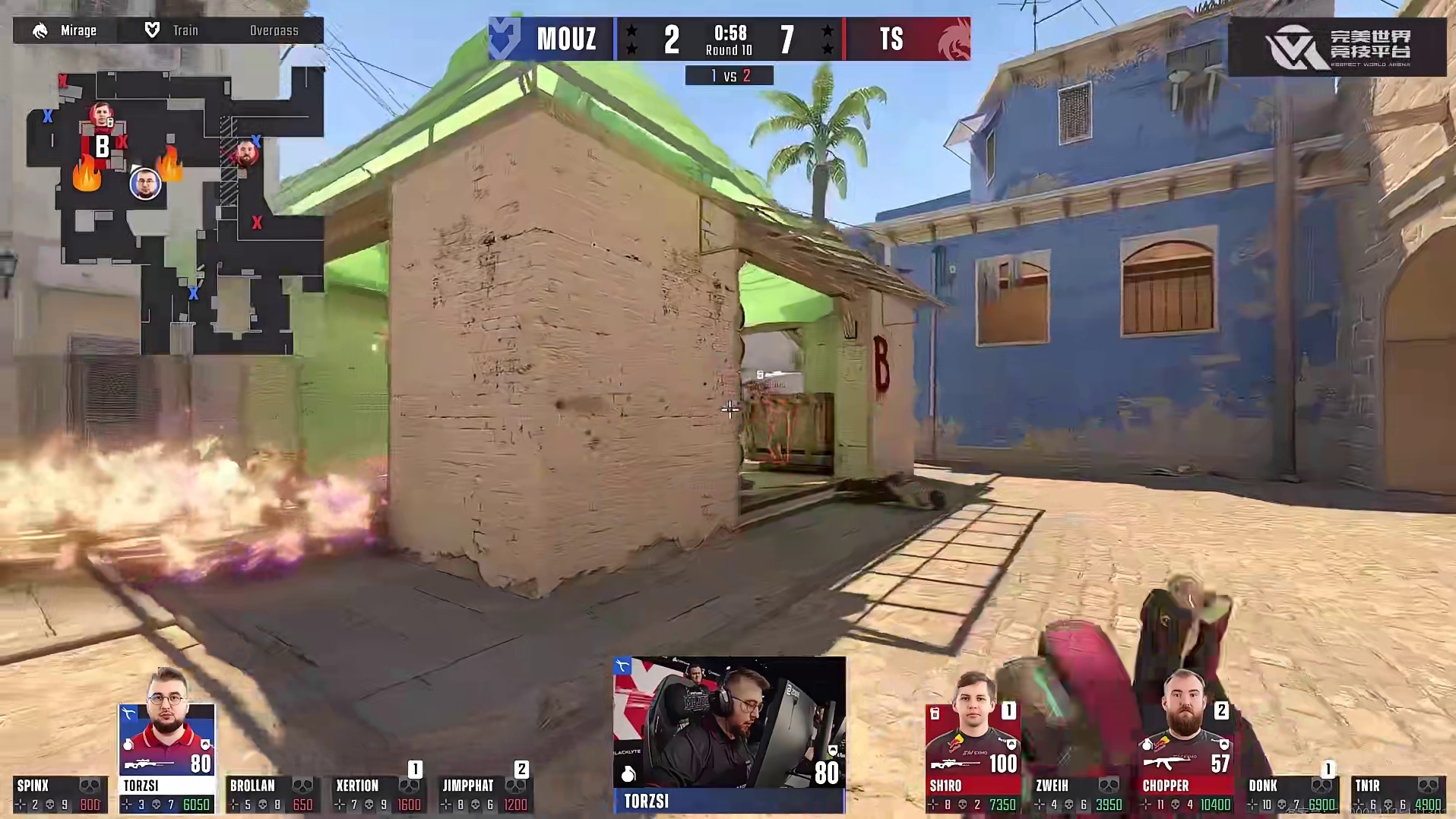 2v4 绝境逆转！chopper/sh1ro B区双人包夹团灭对手