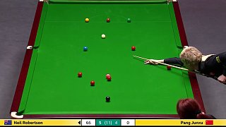 2025斯諾克英錦賽，羅伯遜6比4龐俊旭，強勢晉級半決賽！