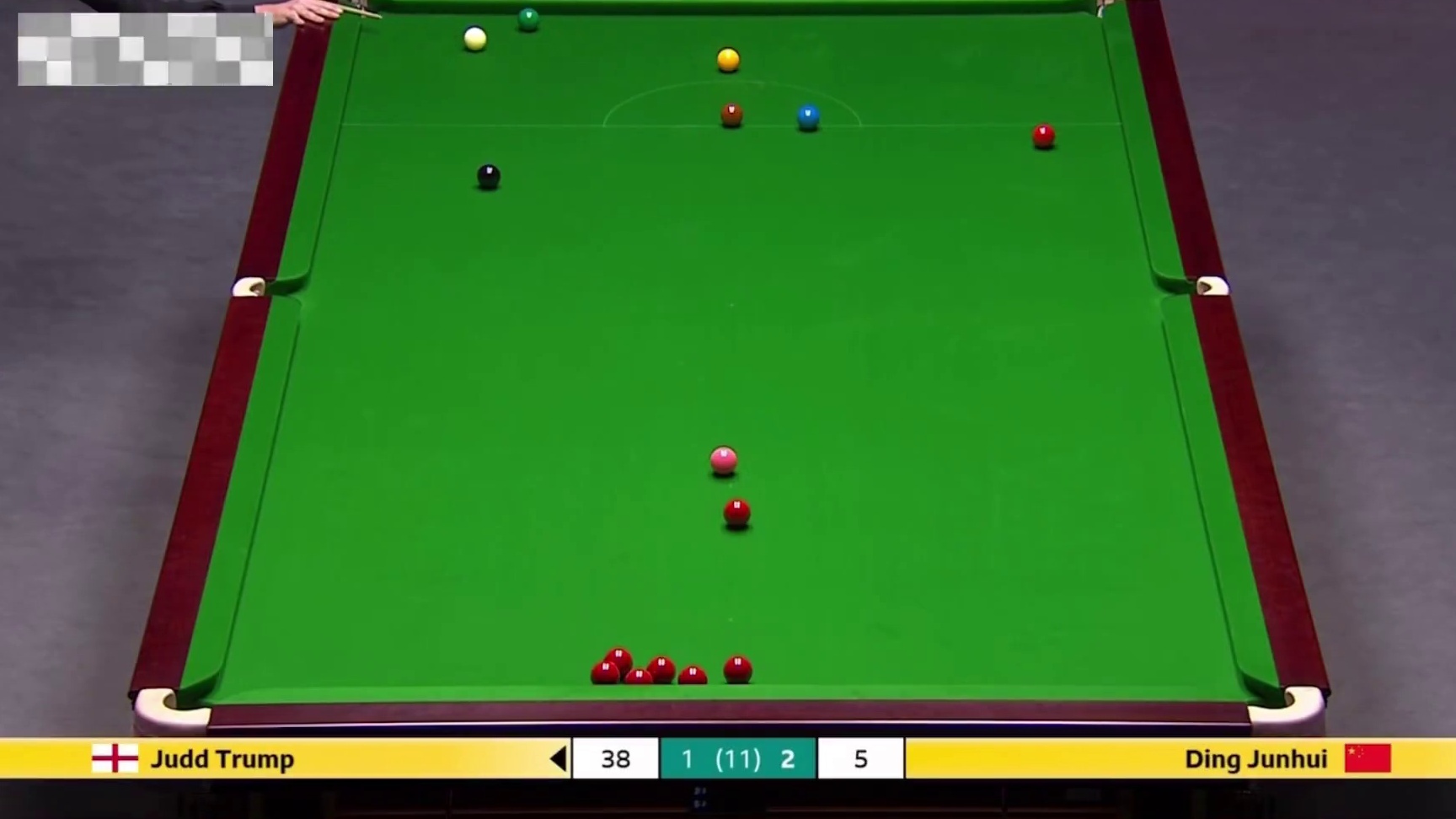 2025斯诺克英锦赛1/4决赛，特鲁姆普在对阵丁俊晖时，打出一杆翻袋！#斯诺克 #斯诺克英锦赛 #特