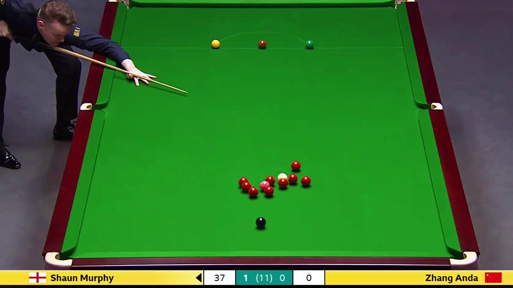 张安达vs墨菲，2025英锦赛焦点战，魔术师被超10分不认输