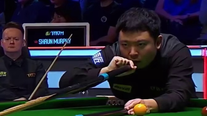2025斯诺克英锦赛，张安达离谱翻袋绝杀墨菲，开局准度太牛了