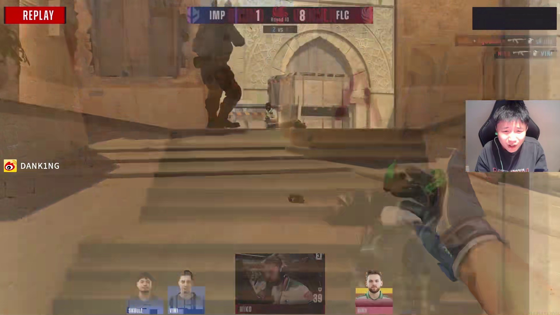 niko残局极限时间1打3半秒扫死两个吓懵蛋总，反应巨快！