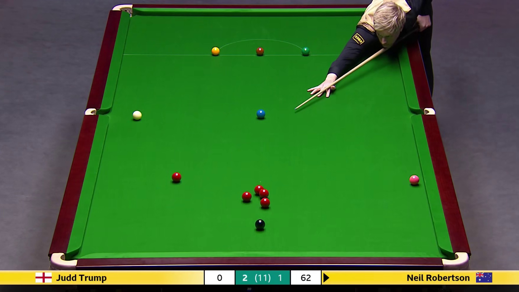 2025英锦赛半决赛！特鲁姆普VS罗伯逊，第四局下