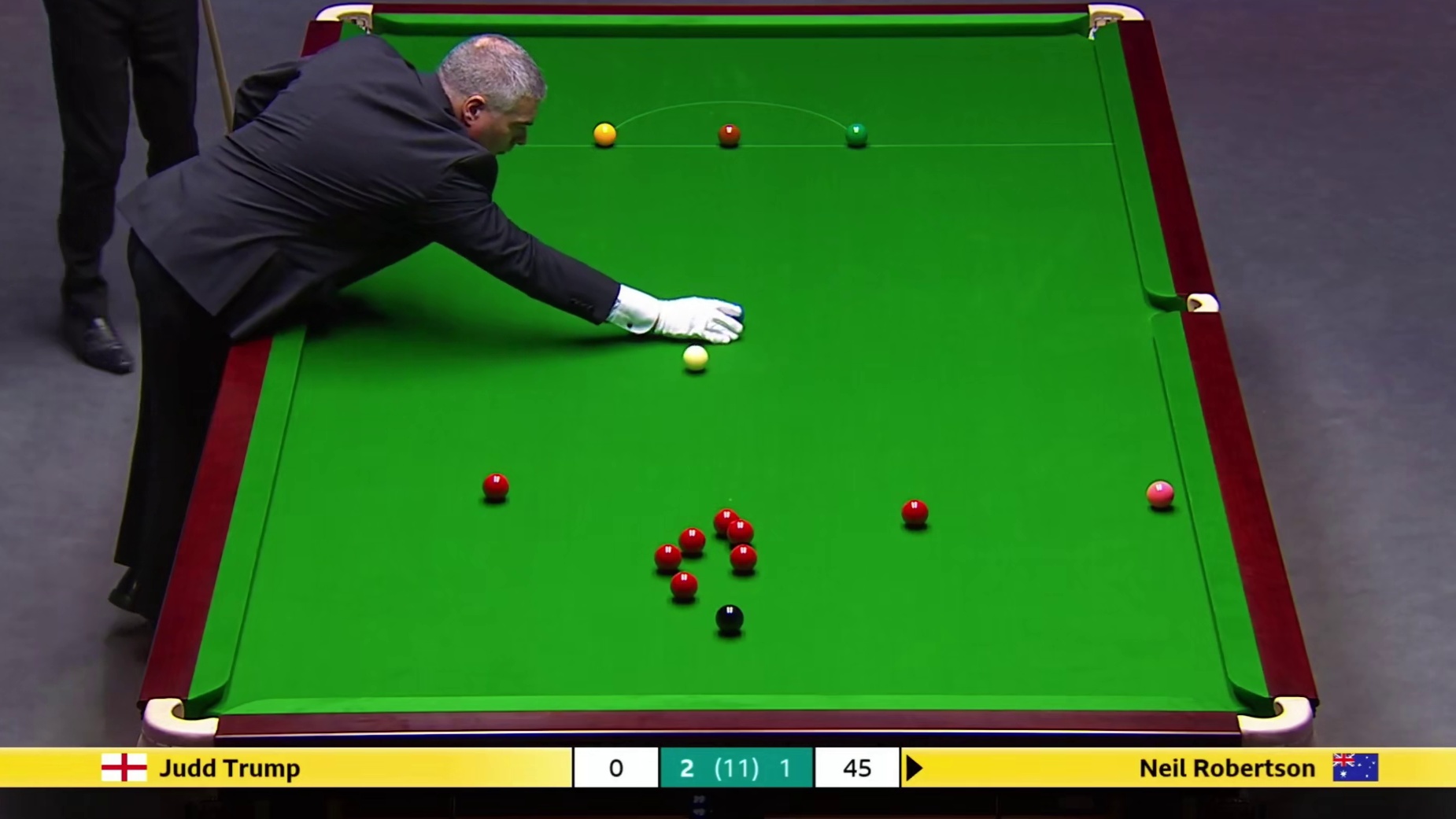 2025英锦赛半决赛，罗伯逊火力全开，狂轰破百再胜小特！