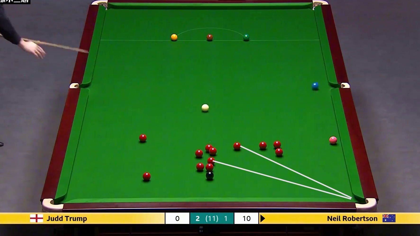 英锦赛超霸气破百！罗伯逊和小特狂拼到底，精彩程度堪比决赛！ #斯诺克 #罗伯逊 #特鲁姆普 #英锦赛