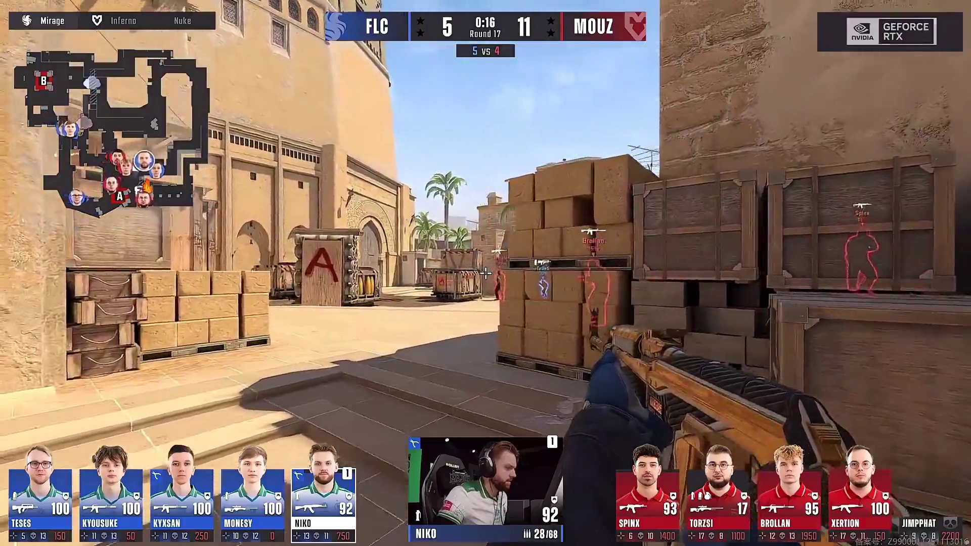 NiKo镇守A点，豪取三杀！