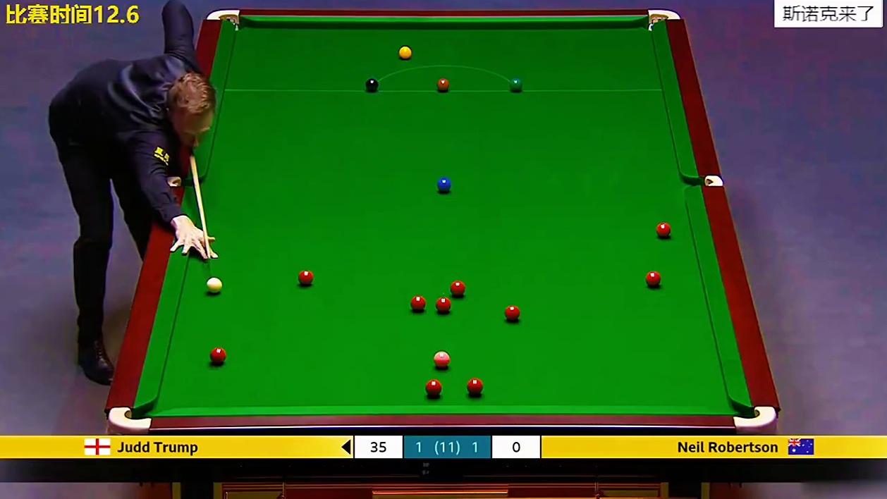 2025英锦赛，小特长台一箭穿心，稳定发挥无可挑剔#斯诺克 #英锦赛 #特鲁姆普 #丁俊晖