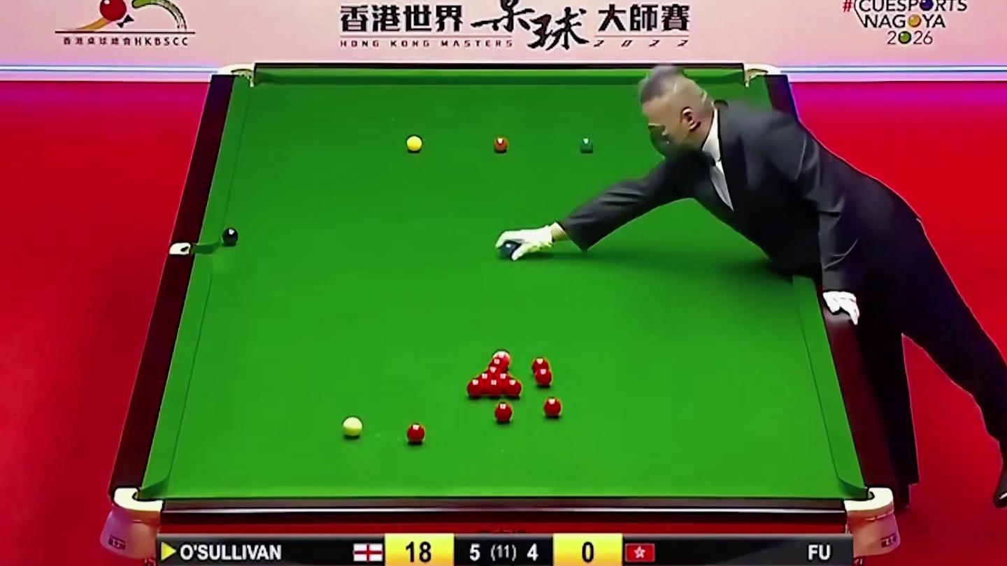 奥沙利文全程不打黑球，9000观众见证极限清台