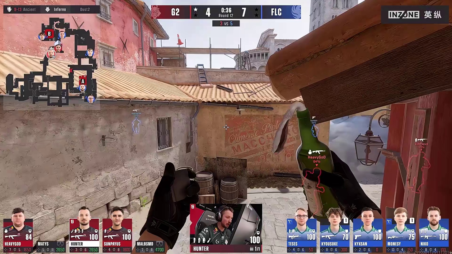 m0NESY双盲狙四杀秀翻G2终结半场