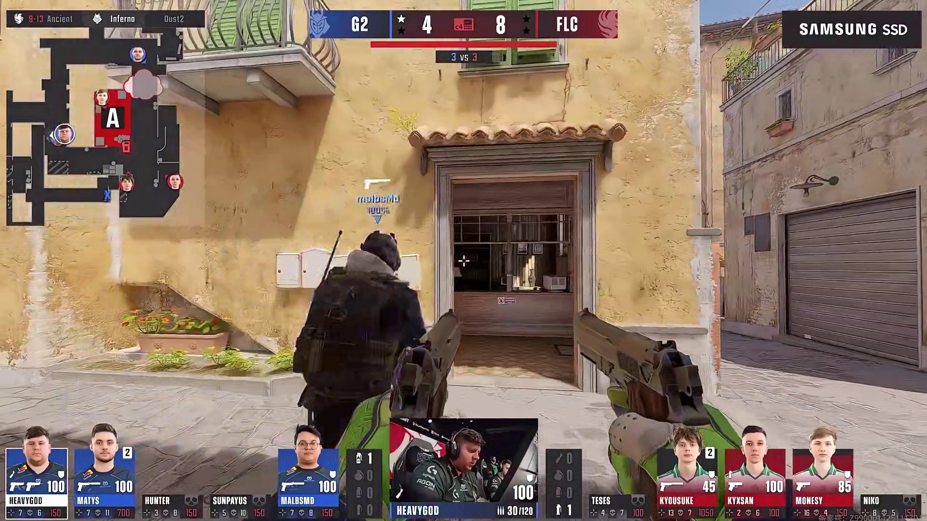 Kyousuke & m0NESY 手枪局双人五杀！Niko喊话鼓舞猎鹰队