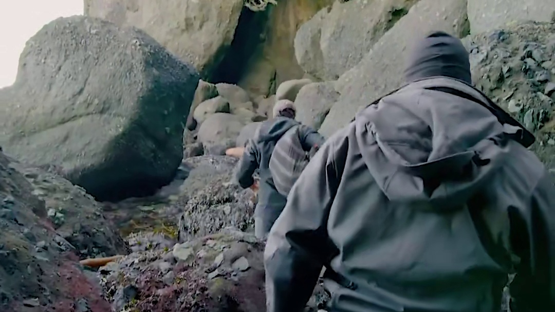 乔和马特荒野求生，捡到一大堆贻贝，用自制鱼叉捕刺鳐#抖音商城话费 #荒野求生 #荒野生存