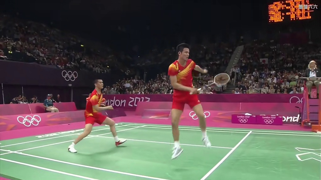 蔡赟的网前抓封太快了，打得对手扔拍无奈至极 #羽毛球 #蔡赟 #傅海峰 #风云组合